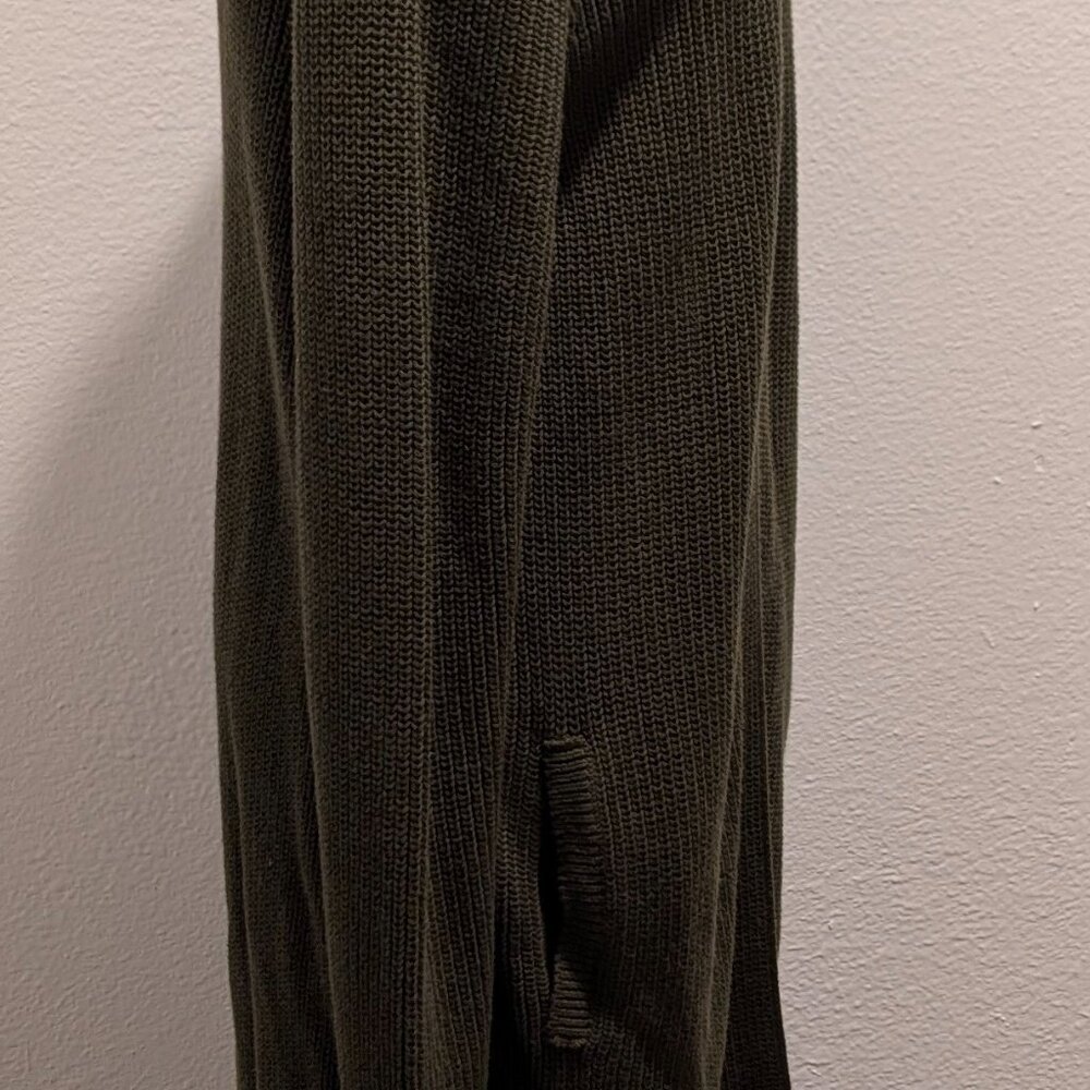 Banana Republic Open-Front Cotton Cardigan - Size Small - Olive Green NWT - Picture 9 of 10